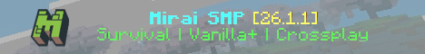 Mirai SMP banner