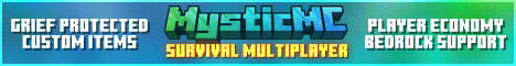 MysticMC - JAVA/BEDROCK | GRIEF PROTECTION banner