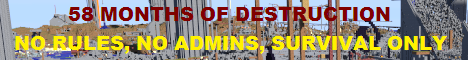 2bt2 - vanilla survival, no rules, pvp - 962 gb world - 58 months old banner