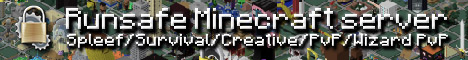 Runsafe - Spleef/Survival/Creative/PvP/Wizard PvP banner