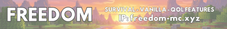 Freedom MC Survival SMP banner