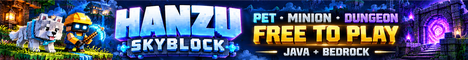 HANZU Skyblock | Java & Bedrock banner