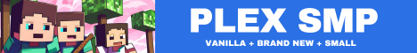 PLEX SMP - NO RESETS, SMALL ACTIVE COMMUNITY, FREE STUFF banner